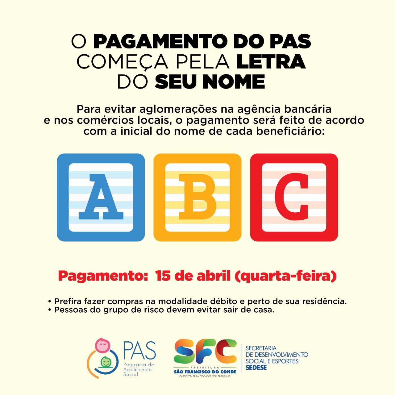 Gestão antecipa pagamento do PAS
