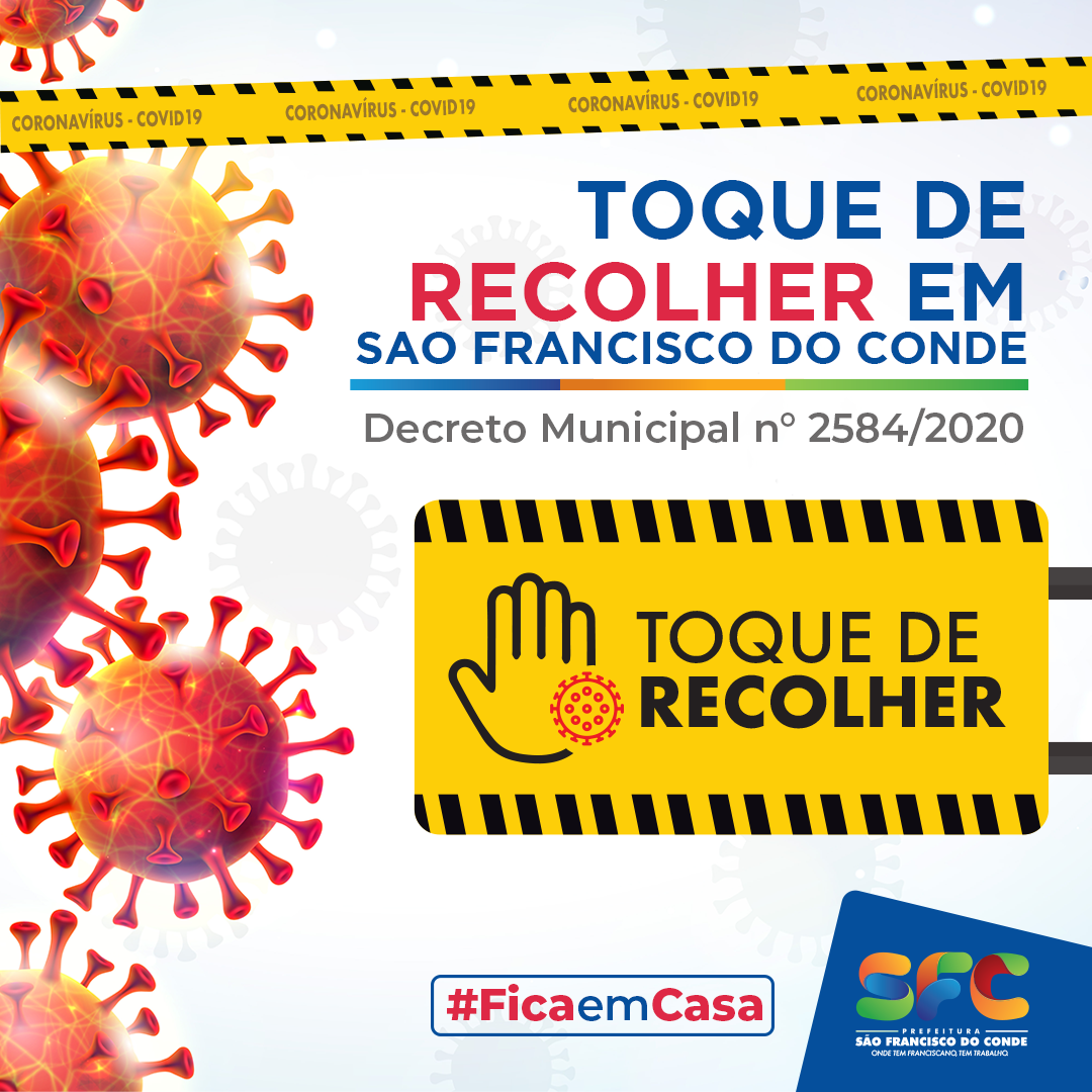 Decreto Municipal determina Toque de Recolher em São Francisco do Conde