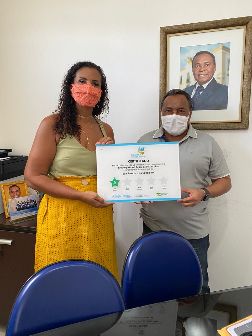 São Francisco do Conde ganha Certificado e Estrela do Programa Estratégia Brasil Amigo da Pessoa Idosa