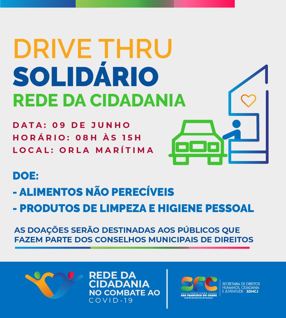 Drive Thru Solidário acontece amanhã (09 de junho)