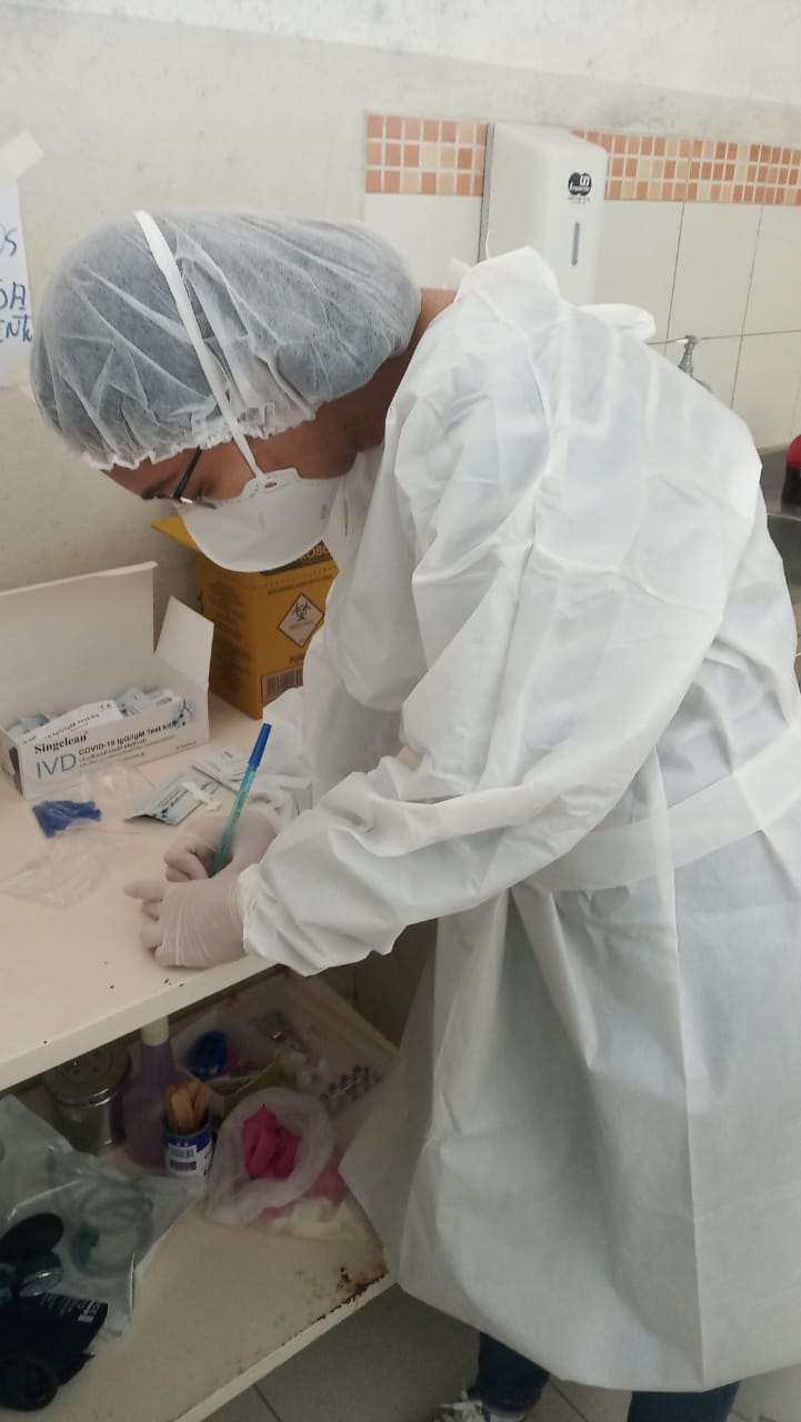 Prefeitura levou ação de testagem rápida para comerciantes do Monte Recôncavo