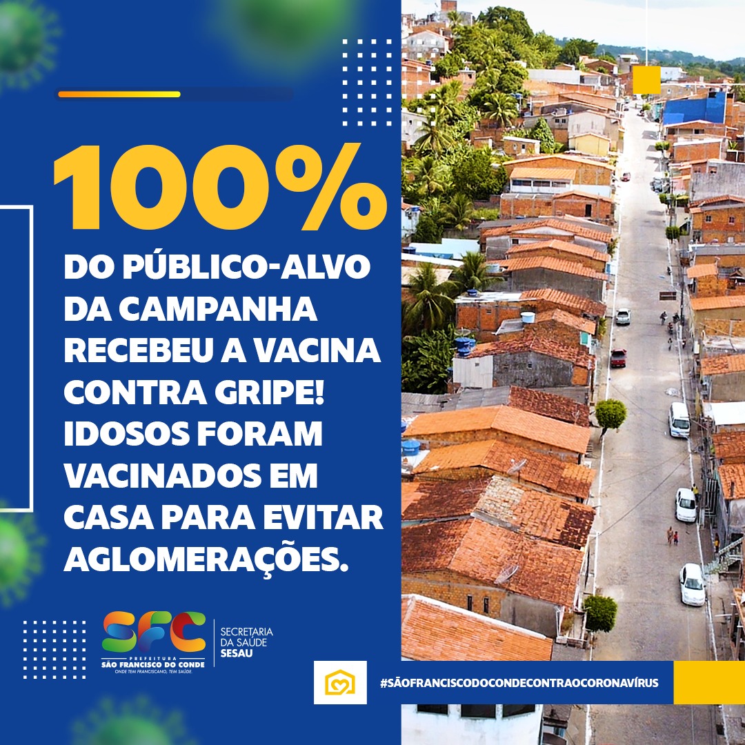 São Francisco do Conde atingiu 100% da meta da campanha contra gripe