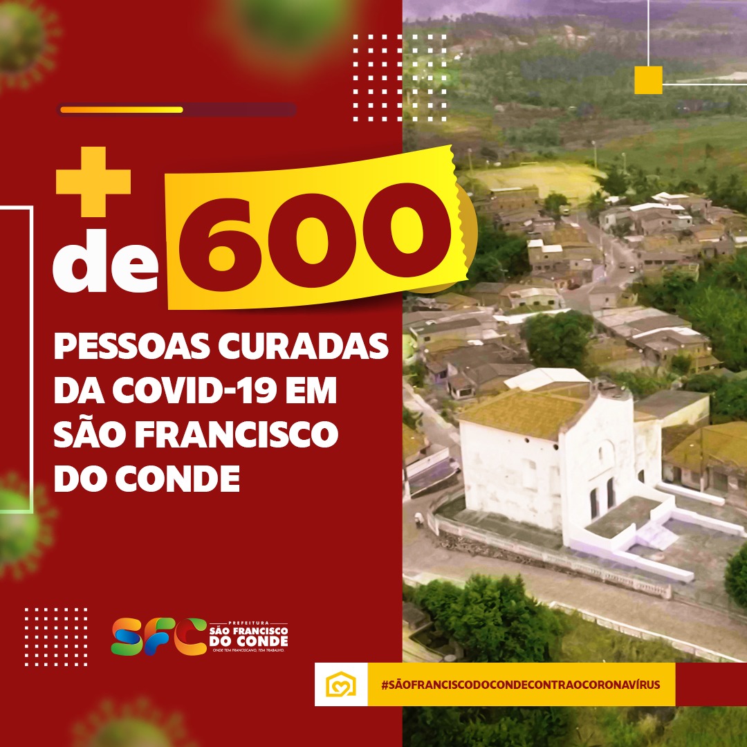 São Francisco do Conde superou 600 pessoas curadas da COVID-19