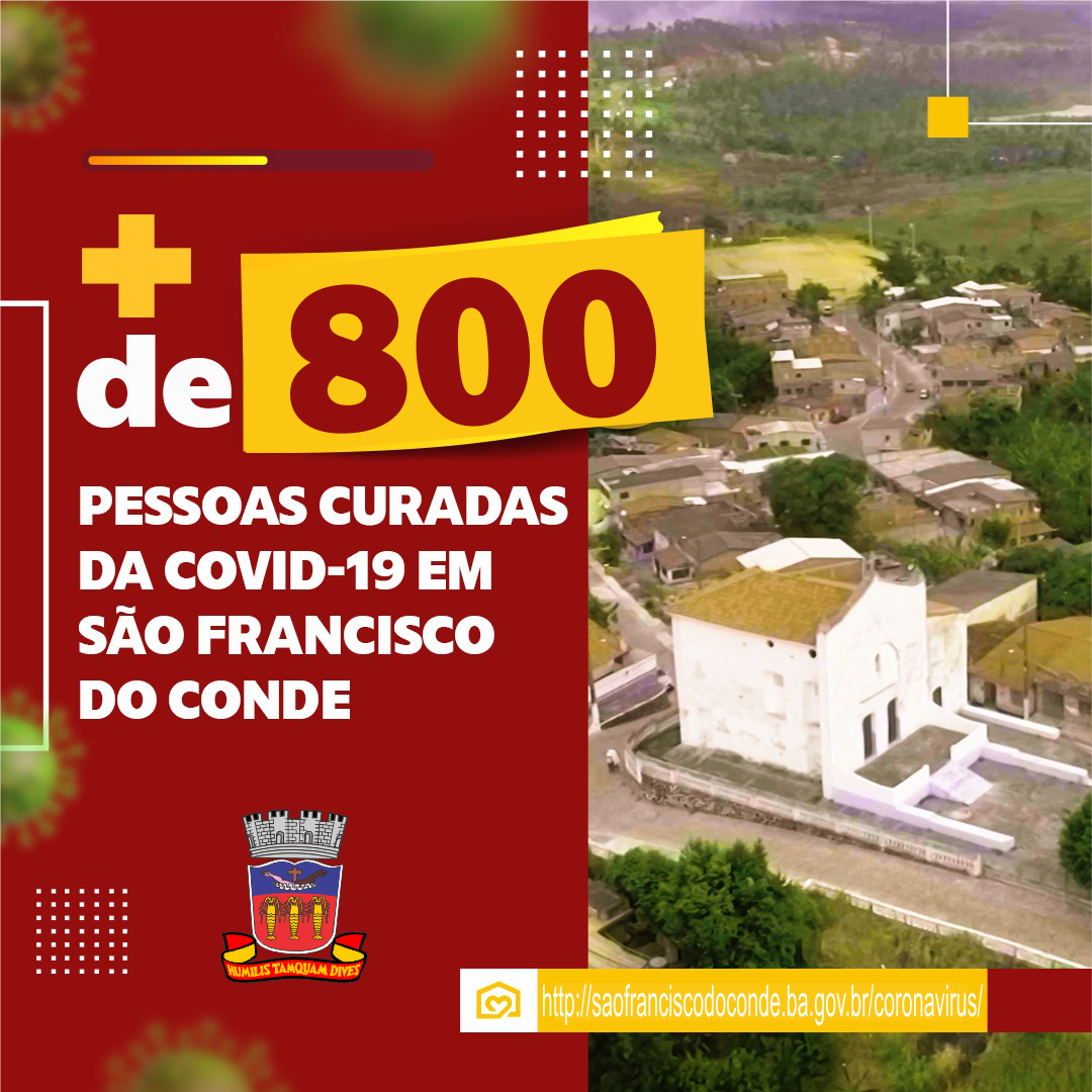São Francisco do Conde supera os 800 casos curados da COVID-19