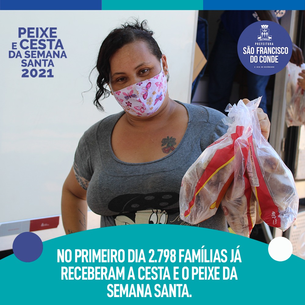 Prefeitura entregou 2.798 Cestas Especiais da Páscoa no primeiro dia de distribuição