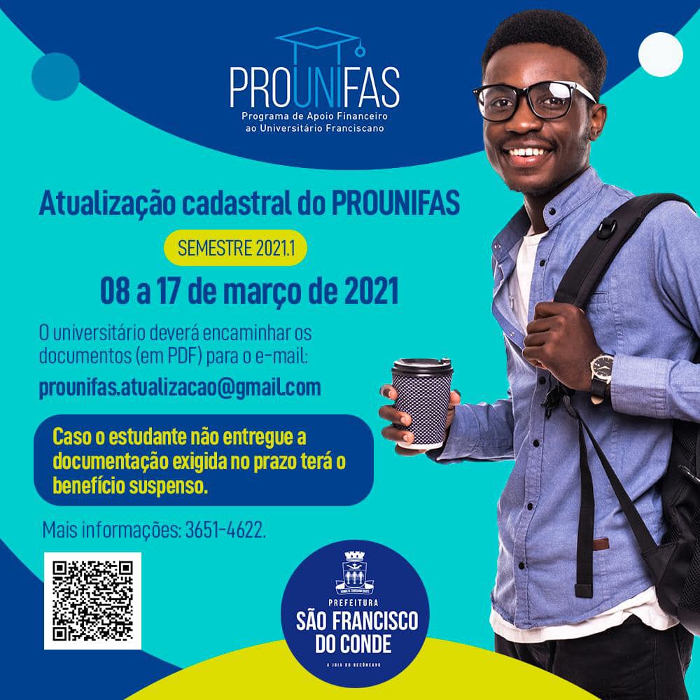 Atualização cadastral ONLINE do PROUNIFAS termina dia 17 de março (quarta-feira)