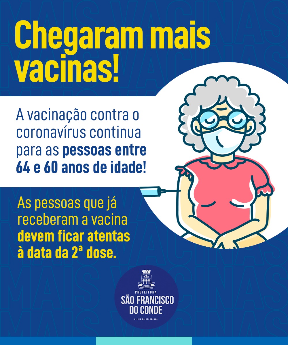 São Francisco do Conde recebeu mais 300 doses de vacinas contra COVID-19