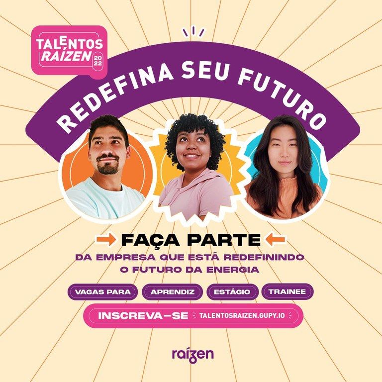 São Francisco do Conde divulga Programa de Estágio Raízen - JANEIRO 2022