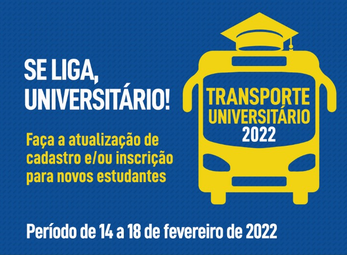 Transporte Universitário: atualização de cadastro e inscrição para novos estudantes