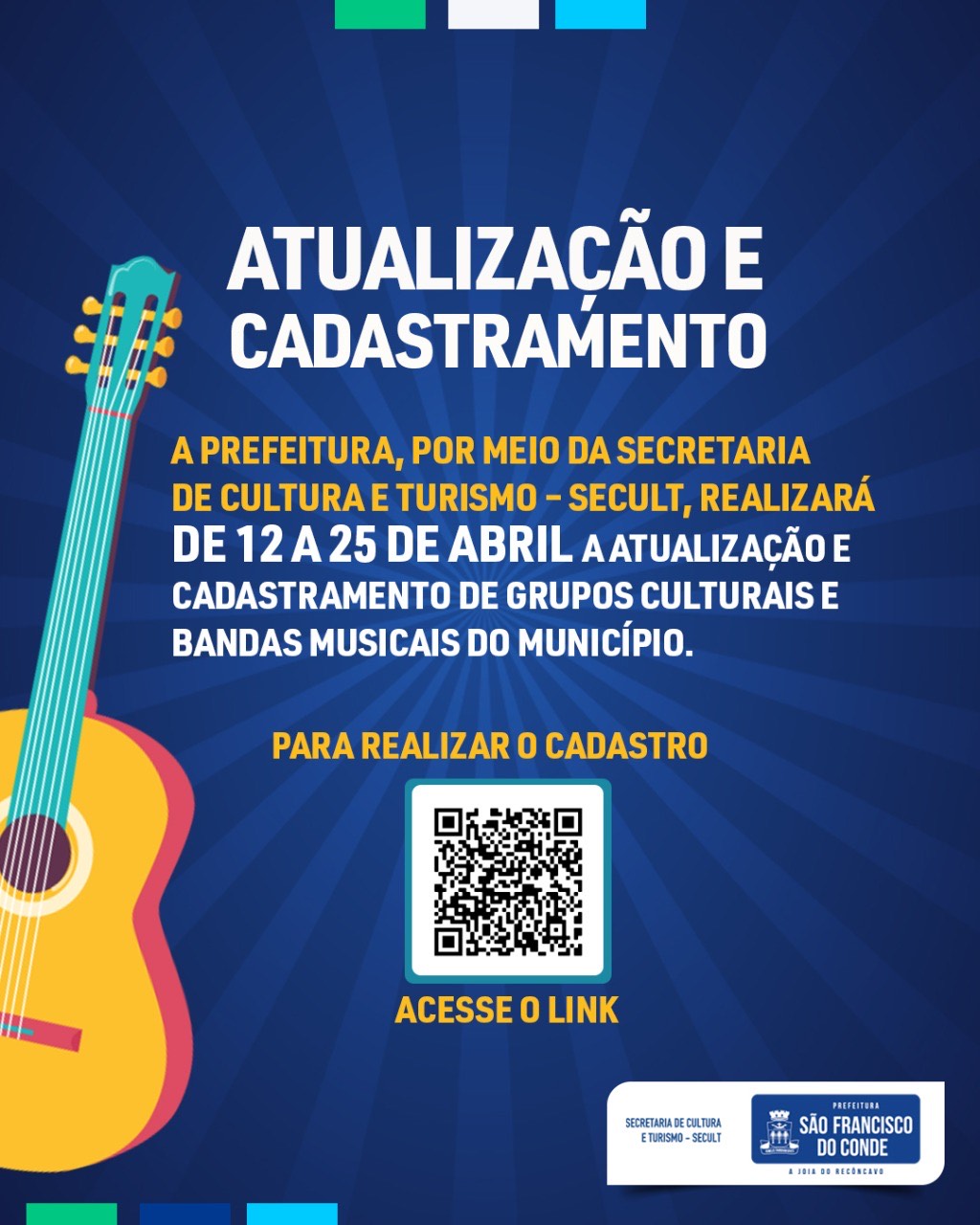 Prefeitura realiza atualização e cadastramento de bandas musicais e grupos culturais do município