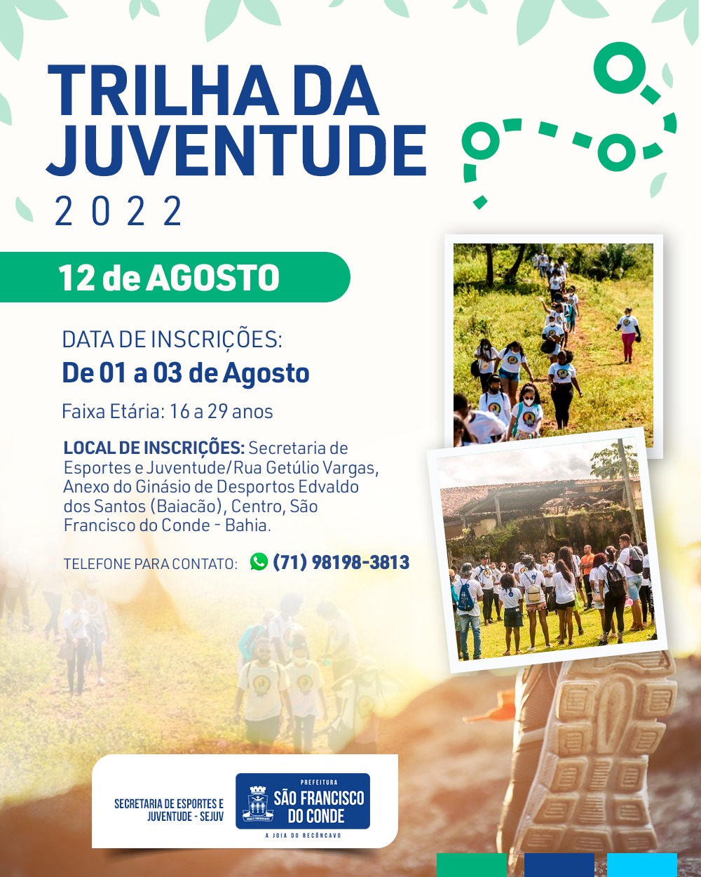 Estão abertas as inscrições para a Trilha da Juventude