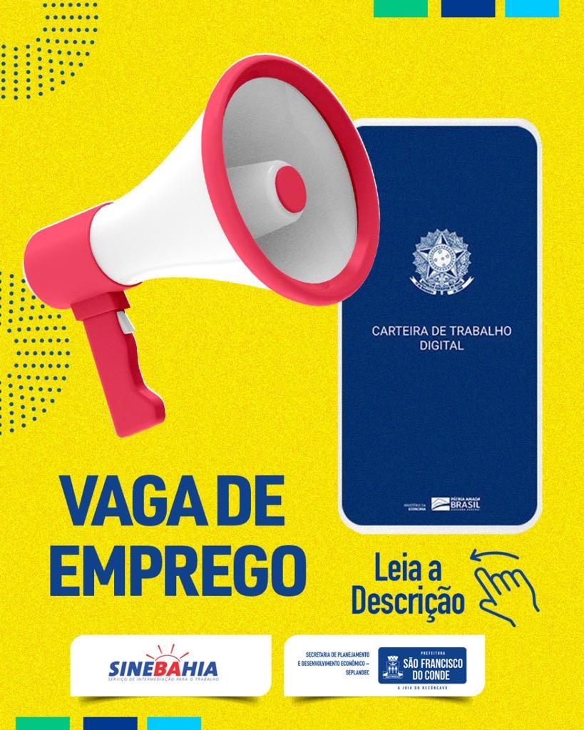 SineBahia: Vagas de emprego disponíveis