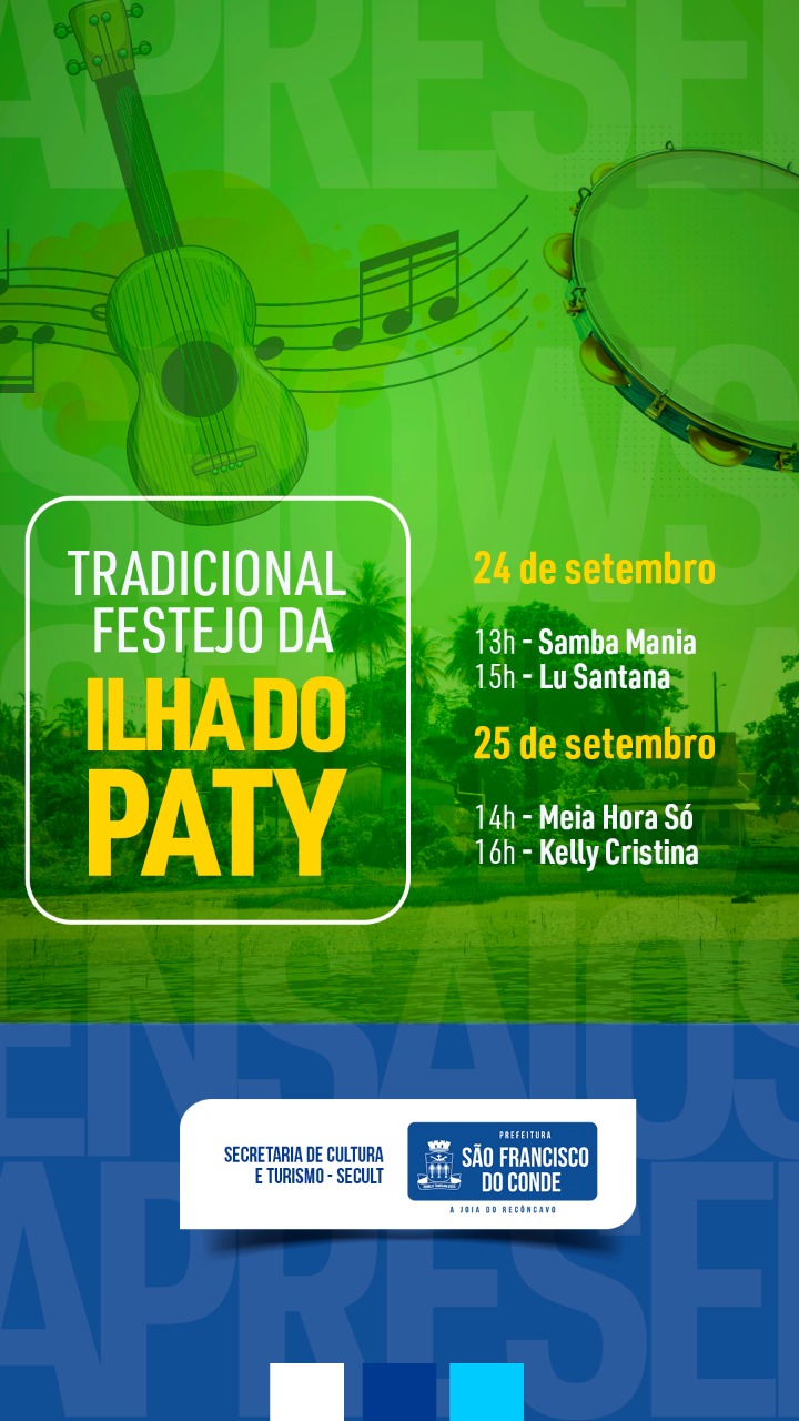 Tradicional Festejo da Ilha do Paty acontece nos dias 24 e 25 de setembro