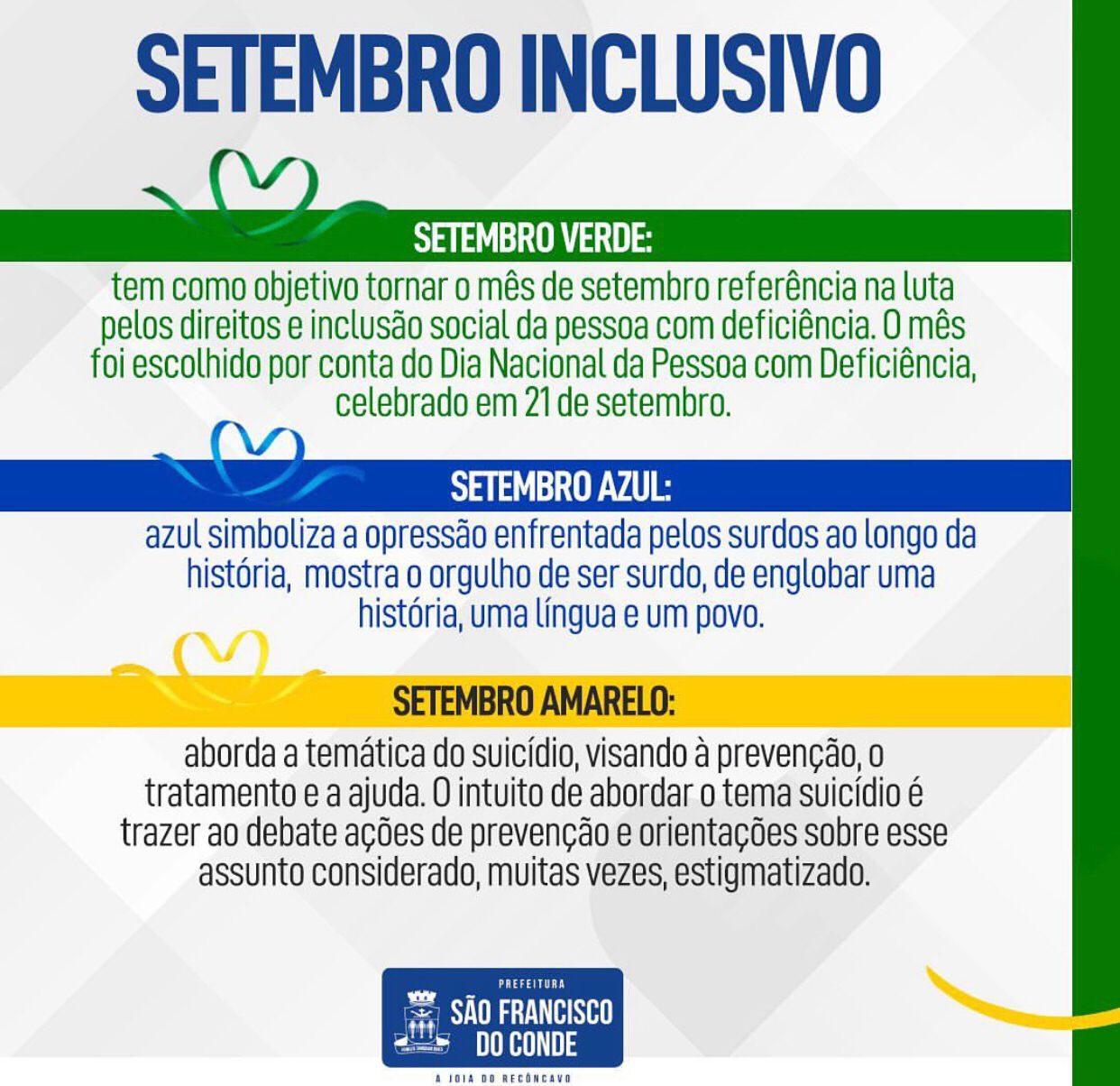 SEDUC irá promover semana de palestras sobre o Setembro Inclusivo