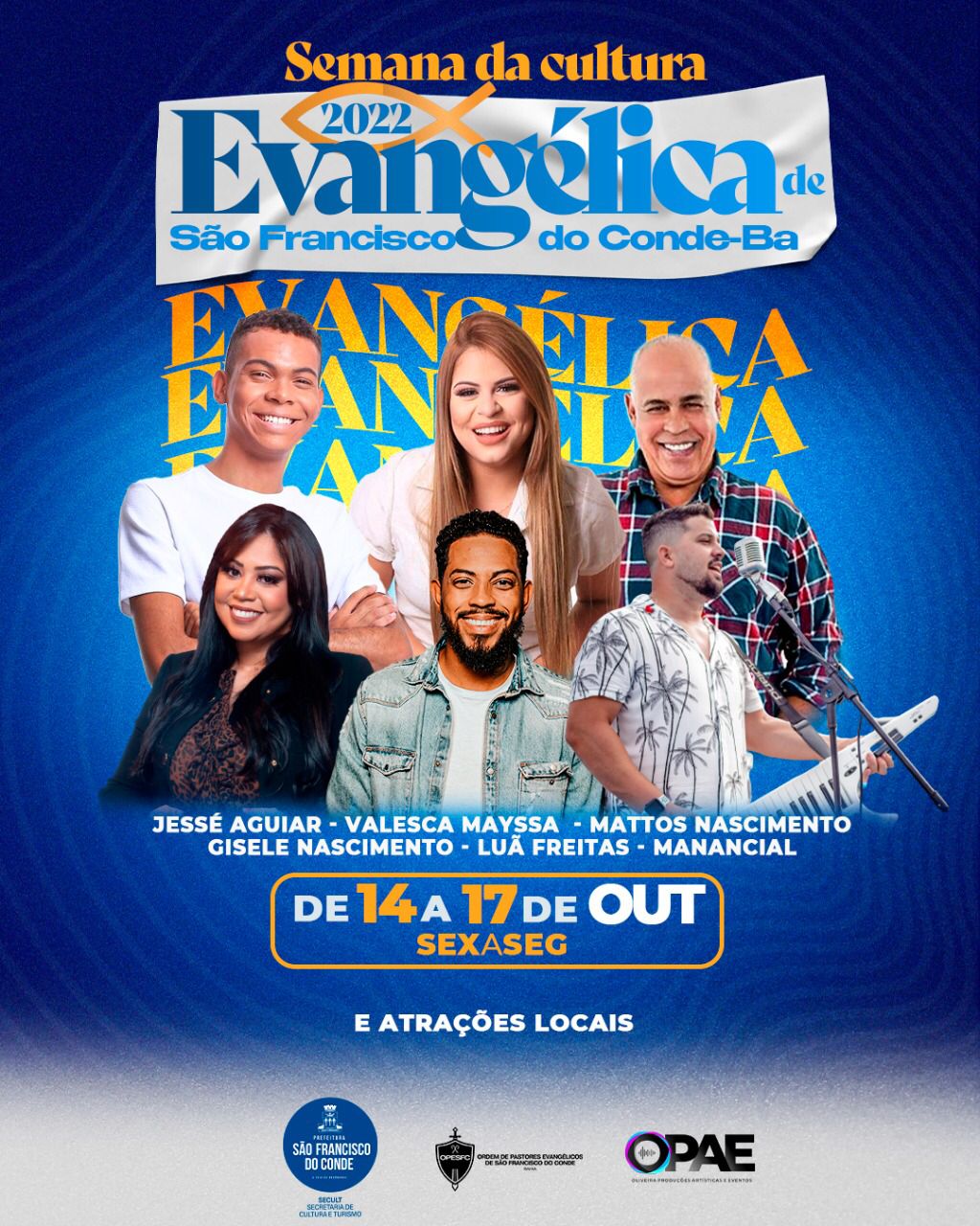Semana da Cultura Evangélica acontecerá de 14 a 17 de outubro