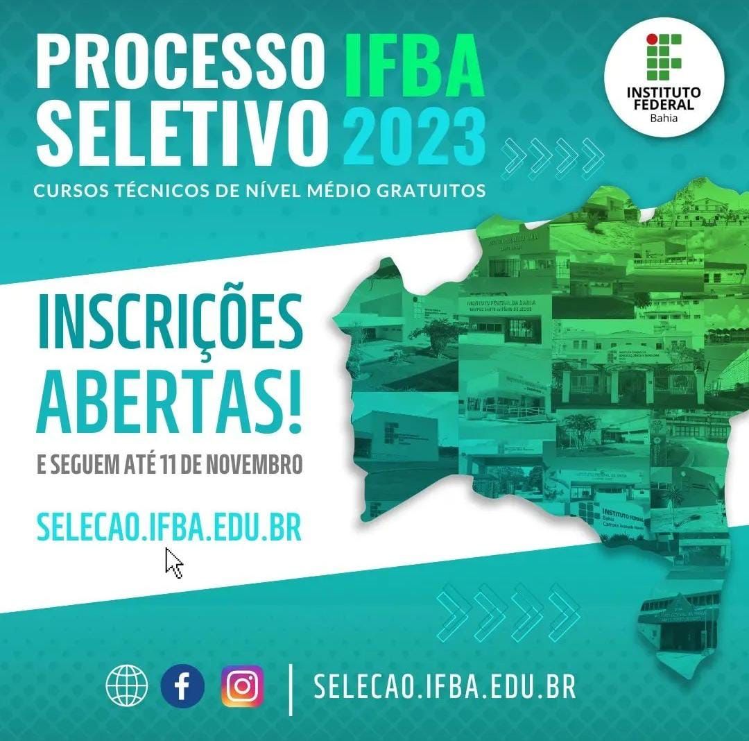 Nota de Utilidade Pública: Processo Seletivo IFBA 2023