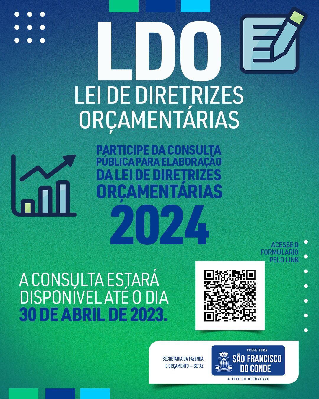 Prefeitura disponibiliza consulta pública on-line para LDO 2024