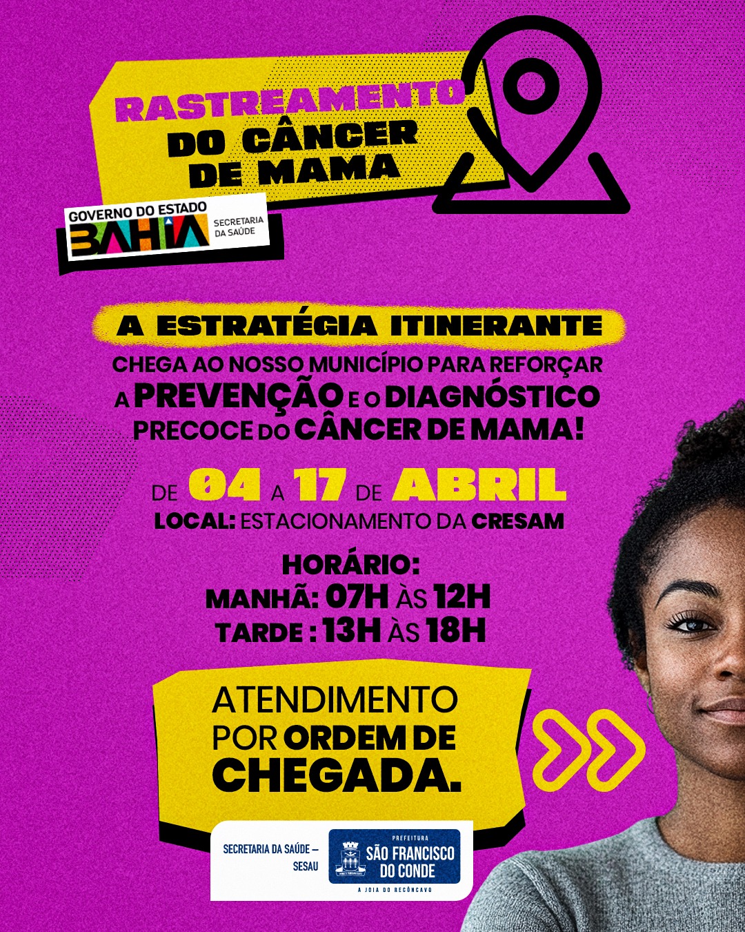 Unidade Móvel de Rastreamento do Câncer de Mama chega a São Francisco do Conde