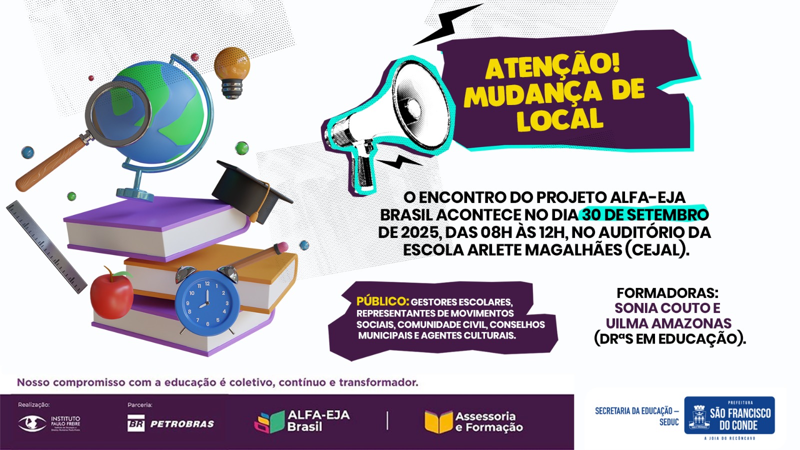 São Francisco do Conde inicia Ciclo Formativo do Projeto ALFA-EJA BRASIL