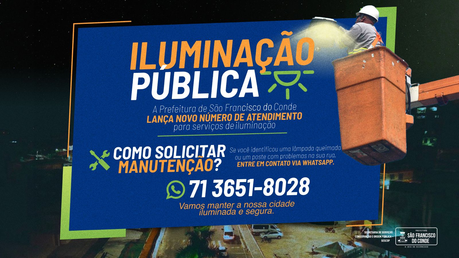 SESCOP lança novo canal de atendimento para solicitações de Iluminação Pública