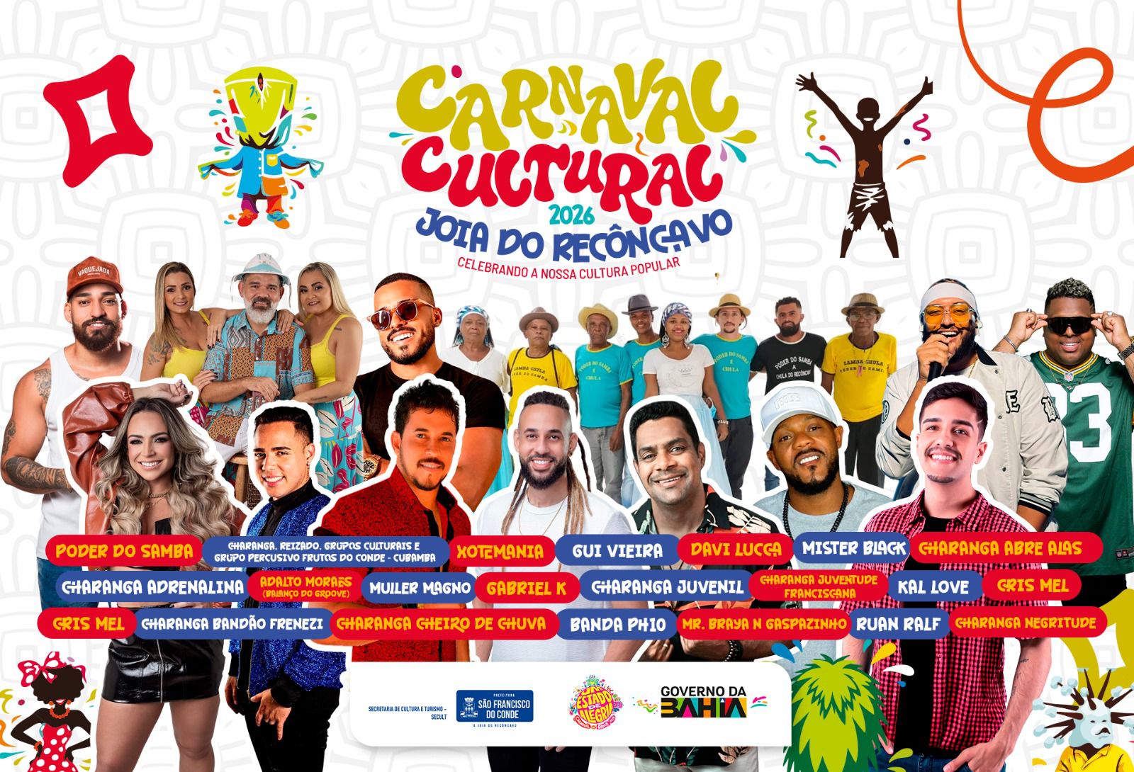 Carnaval Cultural 2026 vai movimentar São Francisco do Conde com música e tradição, saiba mais