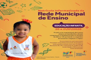 Matrícula 2020: Novos alunos e transferidos poderão ser matriculados nas unidades escolares de São Francisco do Conde a partir da próxima segunda-feira (20)