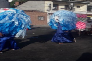 Personagens culturais e carnavalescos encheram de cor o domingo de Carnaval