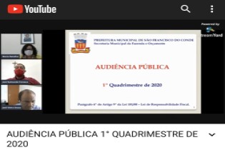 SEFAZ: Contas municipais são apresentadas em live - Audiência Pública