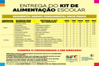 Começou hoje (13) mais uma entrega de Kits de Alimentação Escolar pela SEDUC