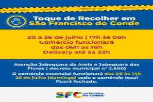 Bairro da Jabequara terá Toque de Recolher a partir das 17h e funcionamento do comércio até às 14h, exceto delivery