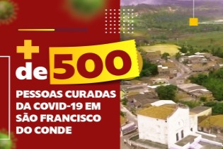 São Francisco do Conde ultrapassa a marca de 500 pessoas curadas da COVID-19 e percentual é de 87%