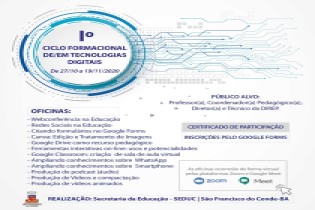 SEDUC realiza o I Ciclo formacional de/em tecnologias digitais