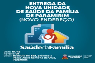 Prefeitura entregará Nova Unidade de Saúde da Família de Paramirim
