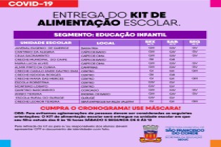 Começa nesta sexta-feira (06) a entrega dos Kits de Alimentação Escolar do mês de novembro