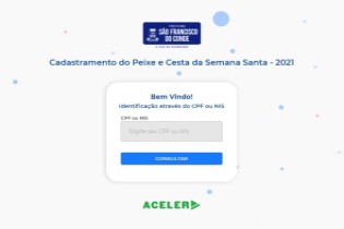 Ajuste no site do Cadastramento do Peixe e Cesta Básica em andamento!