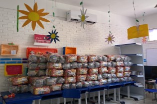 Kit Alimentação Escolar - diversas famílias de alunos já foram contempladas com a entrega dos kits