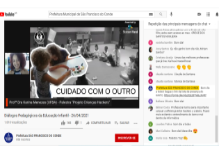 Os Diálogos Pedagógicos Virtuais da Educação Infantil 2021 aconteceram nesta segunda (26) e terça-feira (27)