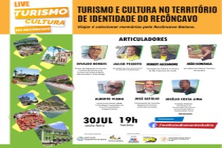 Cultura e Turismo de São Francisco do Conde vão estar representados na Live do Instituto Diamantes da Bahia