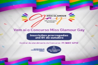 Concurso Miss Glamour Gay: Inscrições prorrogadas até 01 de outubro