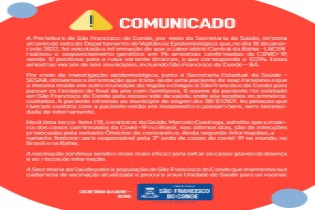 Nota Secretaria da Saúde