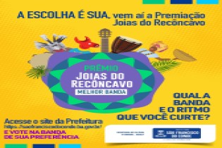 A escolha é sua, vem aí a Premiação Joias do Recôncavo