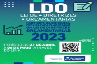 Participe da Lei de Diretrizes Orçamentárias 2023