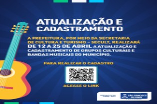 Prefeitura realiza atualização e cadastramento de bandas musicais e grupos culturais do município