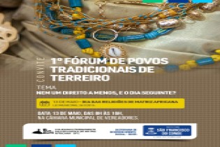 1° FÓRUM DOS POVOS E COMUNIDADES TRADICIONAIS DE TERREIRO DE SÃO FRANCISCO DO CONDE.