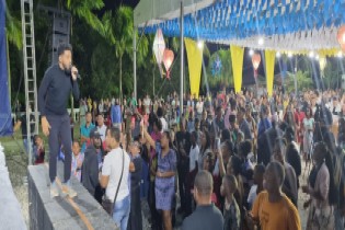 Pregação, louvor e shows marcaram o primeiro dia da Festa da Colheita, em São Francisco do Conde