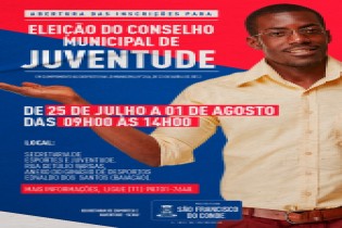 Inscrições abertas para representantes do Conselho Municipal da Juventude de São Francisco do Conde