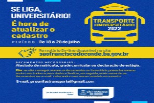 PROUNIFAS Disponibiliza Formulário para atualização cadastral do Transporte Universitário