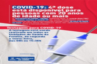 COVID-19: 4ª dose está disponível para pessoas com 20 anos de idade ou mais
