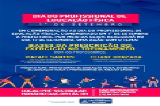 SEJUV realizará uma ação com o tema: Bases da Prescrição do Exercício no Treinamento, no dia 17 de setembro