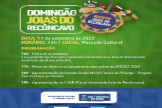 Domingão Joias do Recôncavo acontece neste domingo (11)